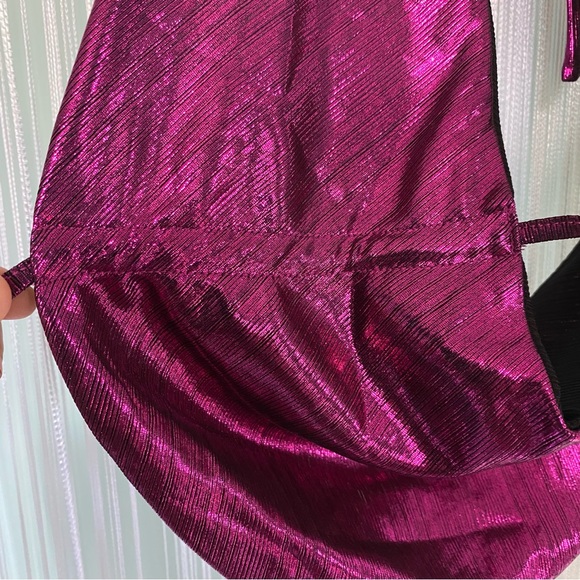Magenta Metallic Halter Top NWT Size S - Picture 9 of 14